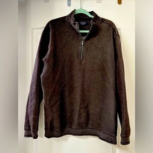 Roundtree & Yorke pullover brown tweed sweater - Large